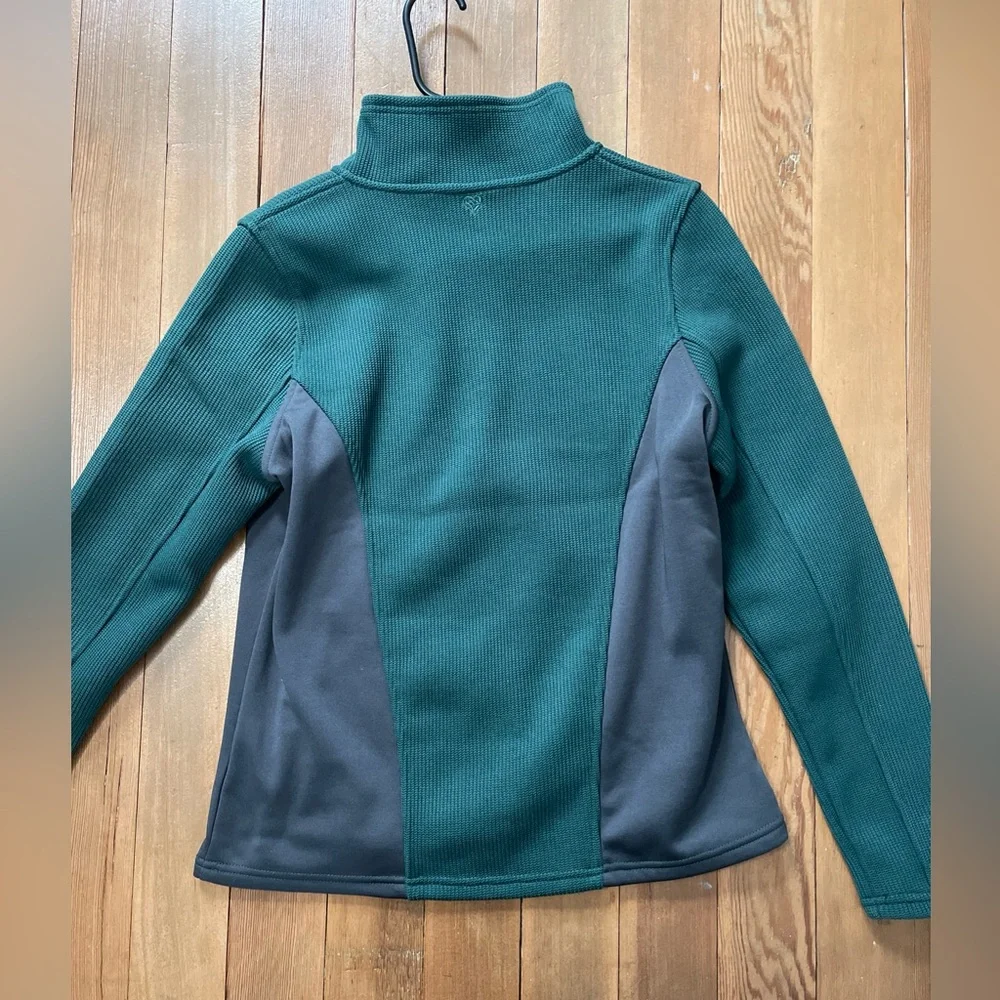 Michigan state university logo fleece pull over jacket green medium - Picture 2 of 6